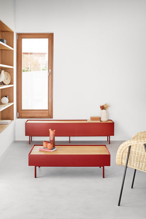 Tavolino per Soggiorno rosso Arista Teulat 110x60 cm