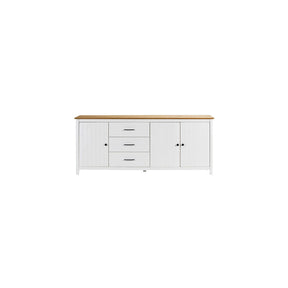 Madia in legno bianca Triversa 190 x 40 cm