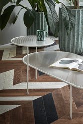 Set di 2 tavolini per Soggiorno crema Nix Teulat 120x60 cm