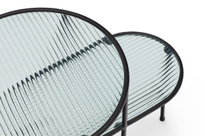 Set di 2 tavolini per Salotto nero Nix di Teulat 60x40 cm