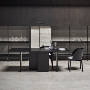 Tavolo 6 posti in legno naturale nero Arq di Teulat 200x100 cm