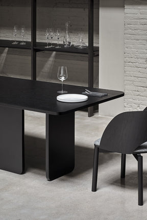 Tavolo 6 posti in legno naturale nero Arq di Teulat 200x100 cm