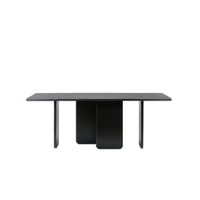 Tavolo 6 posti in legno naturale nero Arq di Teulat 200x100 cm