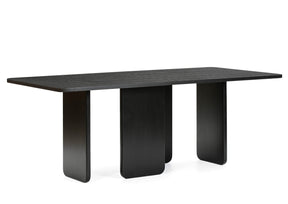 Tavolo 6 posti in legno naturale nero Arq di Teulat 200x100 cm