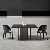 Tavolo 4 posti in legno frassino nero Arq di Teulat 137x137 cm