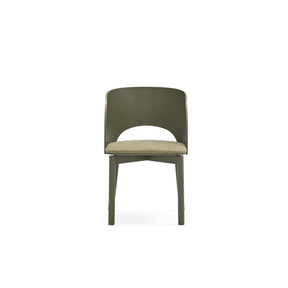 Set 2 sedie in frassino verde oliva Dam 50x78 h45 cm