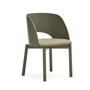 Set 2 sedie in frassino verde oliva Dam 50x78 h45 cm