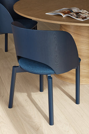 Set 2 sedie in frassino blu Dam 50x78 h45 cm