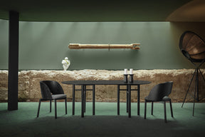 Set 2 sedie in frassino nero Dam 50x78 h45 cm