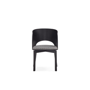 Set 2 sedie in frassino nero Dam 50x78 h45 cm