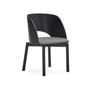 Set 2 sedie in frassino nero Dam 50x78 h45 cm