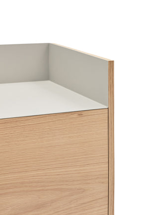 Credenza 2 ante rovere/grigio chiaro Valley di Teulat 92x130 cm