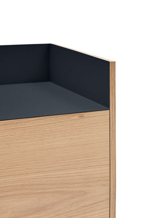 Credenza rovere/blu 2 ante Valley di Teulat 92x130 cm