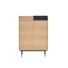 Credenza rovere/blu 2 ante Valley di Teulat 92x130 cm