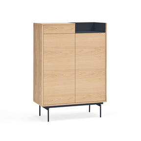 Credenza rovere/blu 2 ante Valley di Teulat 92x130 cm