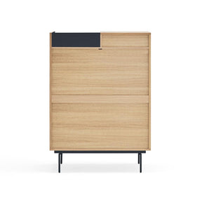 Credenza rovere/blu 2 ante Valley di Teulat 92x130 cm