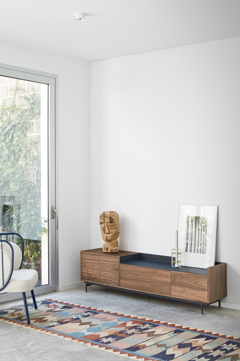 Mobile TV noce/blu Valley di Teulat 180x40 cm