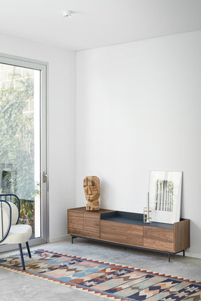 Mobile TV noce/blu Valley di Teulat 180x40 cm