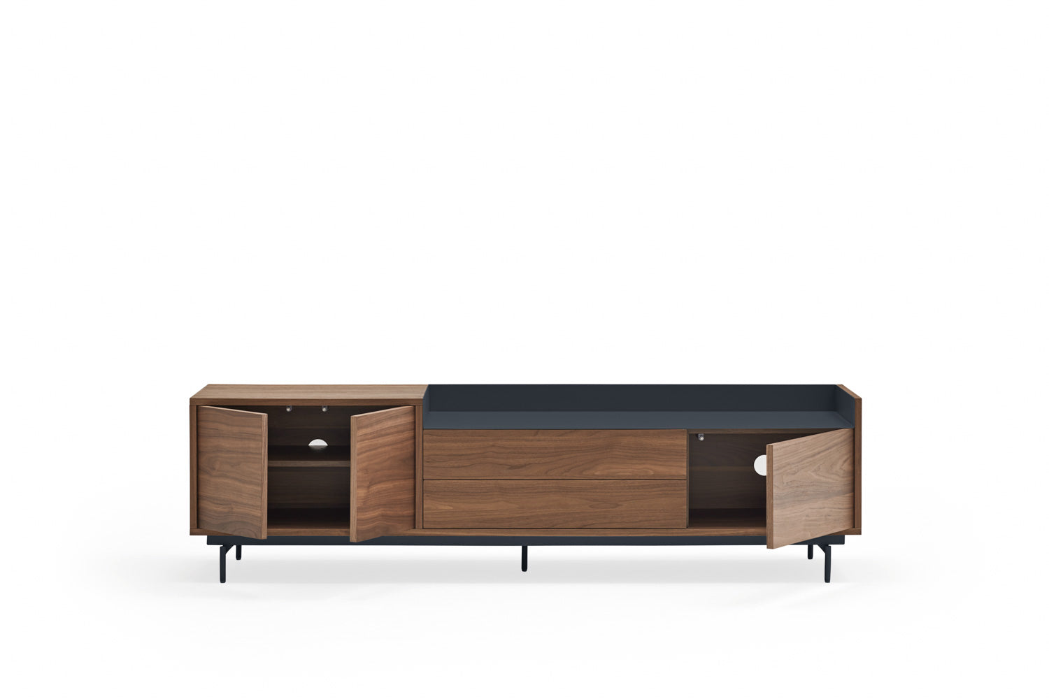 Mobile TV noce/blu Valley di Teulat 180x40 cm