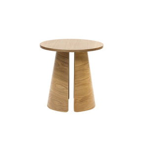 Tavolino tondo in legno naturale Cep di Teulat Ø50 h50 cm