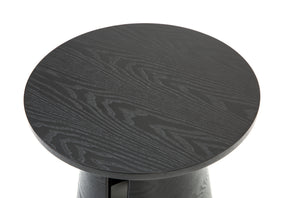 Tavolino tondo in legno nero Cep di Teulat Ø50 h50 cm