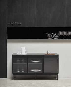 Madia 3 ante nera Blur di Teulat 140x45 cm