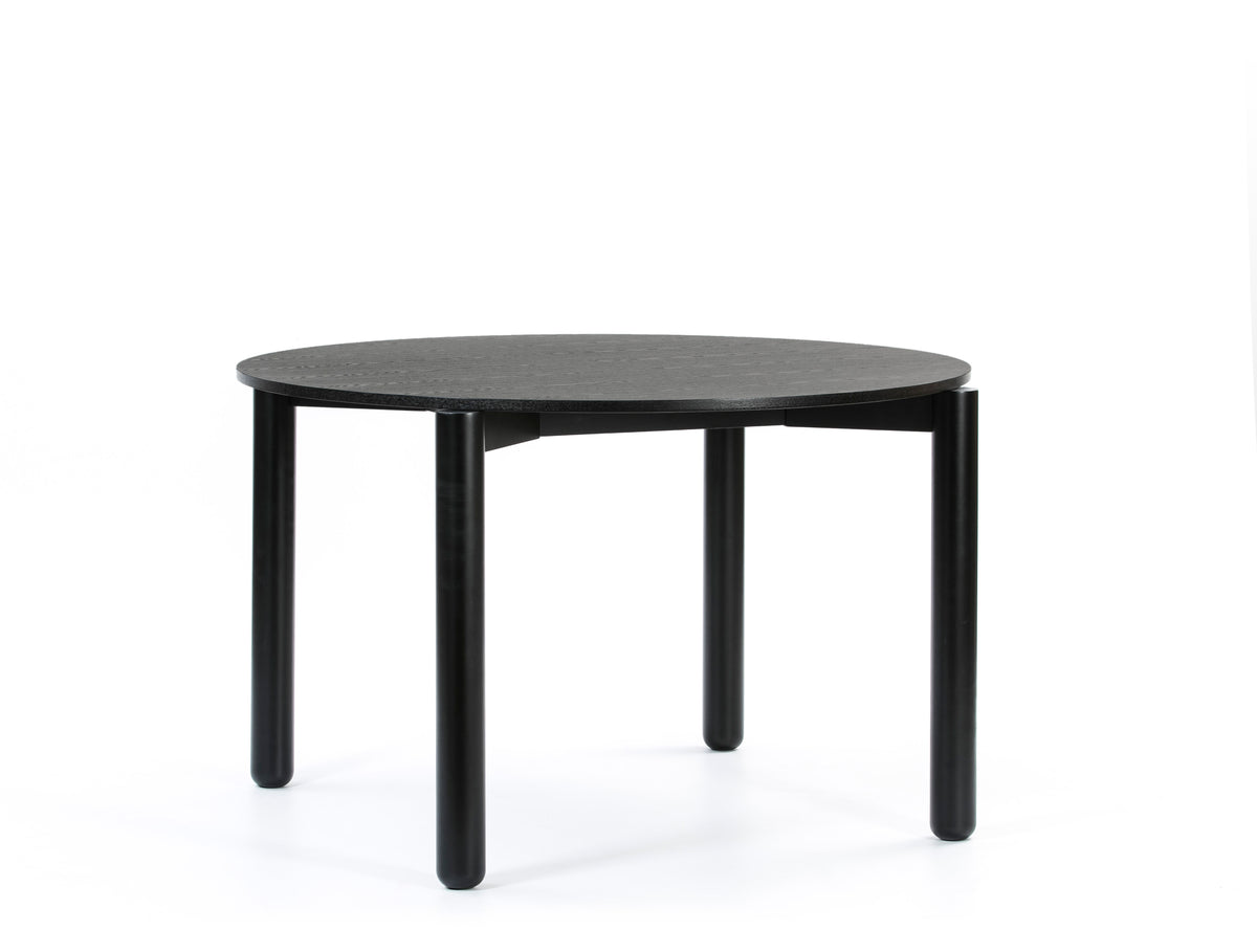 Tavolo tondo 4 posti in legno nero Atlas Ø120 cm