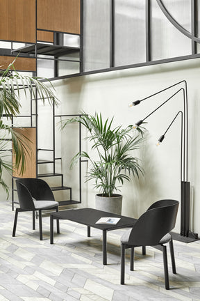 Tavolino basso nero Atlas Teulat 110x60 cm