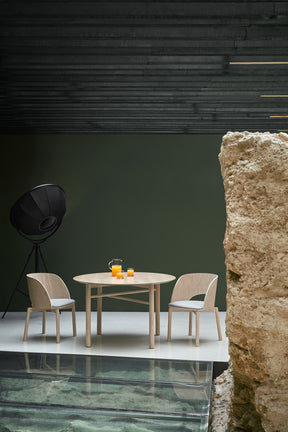 Tavolo 4 posti in legno naturale Junco Ø 120 cm