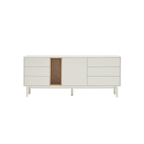Madia 6 cassetti 1 anta crema Corvo di Teulat 180x40 cm