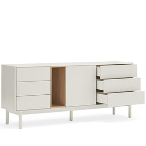 Madia 6 cassetti 1 anta crema Corvo di Teulat 180x40 cm