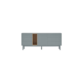 Madia 6 cassetti 1 anta grigio perla Corvo di Teulat 180x40 cm