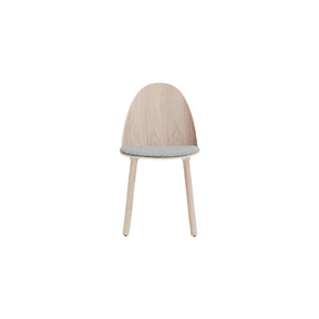 Set 2 sedie legno naturale e tessuto grigio chiaro Uma