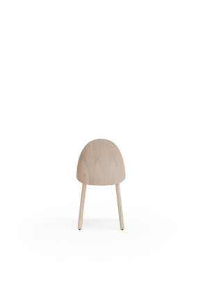 Set 2 sedie legno naturale e tessuto grigio chiaro Uma