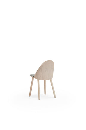 Set 2 sedie legno naturale e tessuto grigio chiaro Uma