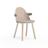 set 2 Sedie Uma in legno naturale con braccioli