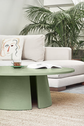 Tavolino basso verde Cep Teulat Ø110 h36 cm