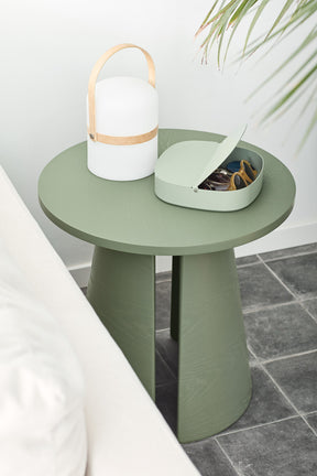 Tavolino tondo in legno verde Cep di Teulat Ø50 h50 cm