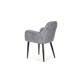 Set 2 sedie Sava in velluto grigio chiaro