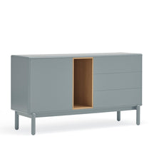 Madia 1 anta 3 cassetti in legno massello Corvo di Teulat 140x40 cm