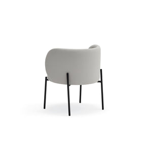 Poltrona in tessuto grigio struttura in metallo 66x74 h49