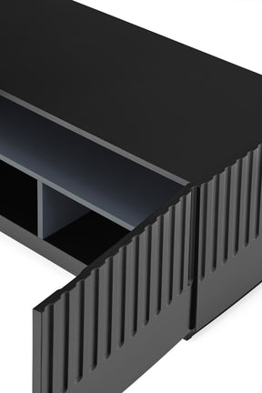 Mobile TV 4 ante 2 cassetti nero Doric di Teulat 182x48 cm