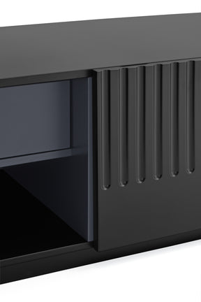 Mobile TV 4 ante 2 cassetti nero Doric di Teulat 182x48 cm