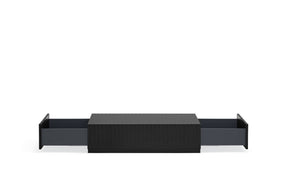 Tavolino 2 cassetti nero Doric di Teulat 110x60 cm