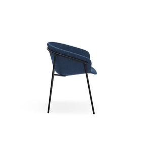Set 2 sedie in poliestere blu Hug 66x79 h47 cm