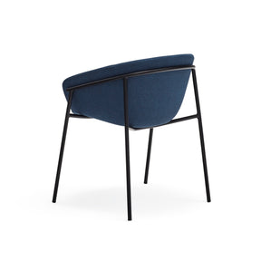 Set 2 sedie in poliestere blu Hug 66x79 h47 cm