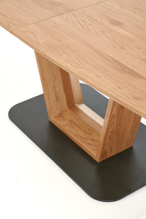 Tavolo allungabile in legno MDF laminato rovere Blacky 160x90 cm - allungabile fino a 220 cm