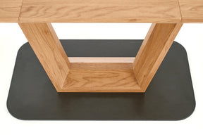 Tavolo allungabile in legno MDF laminato rovere Blacky 160x90 cm - allungabile fino a 220 cm