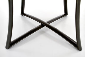 Tavolo tondo allungabile in essenza rovere con gambe in acciaio nero Moretti Ø 118 cm - allungabile a 148 cm
