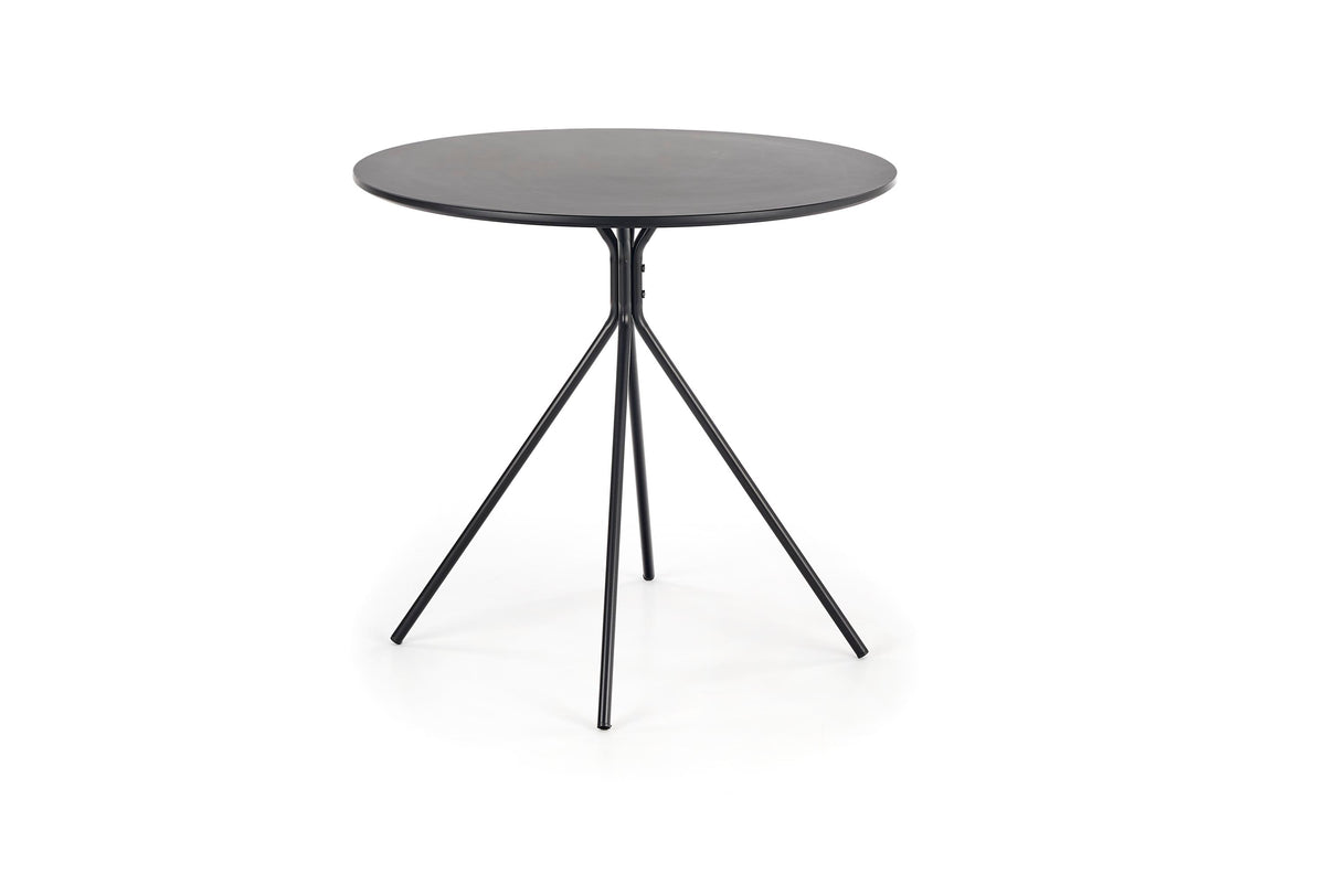 Tavolo tondo in MDF laccato e piede in metallo Fondi Ø 80 cm